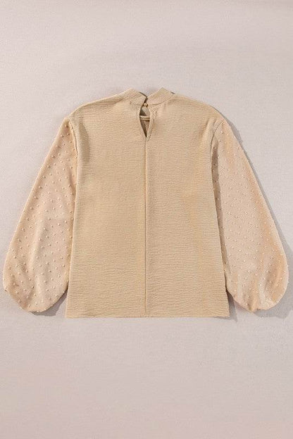 June Swiss Dot Balloon Sleeve Loose Blouse - Shop Style & More | Fresh Looks, Everyday Deals & Free Shipping