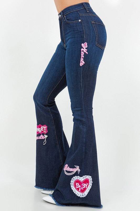 Sweet Heart Bell Bottom Jean- Inseam 32" - Shop Style & More | Fresh Looks, Everyday Deals & Free Shipping