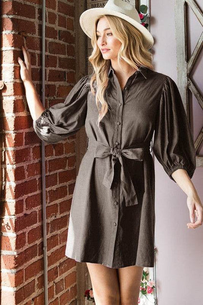 SOLID BUTTON DOWN DRESS PLUS JBJ1004P - Shop Style & More | Fresh Looks, Everyday Deals & Free Shipping