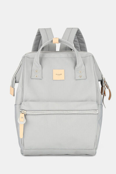 Himawari Water Resistant Canvas Backpack Bag with Side Pockets Light Gray One Size Bags