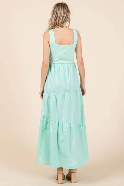 Mittoshop Mix Media Square Neck Maxi Dress - Shop Style & More | Fresh Looks, Everyday Deals & Free Shipping