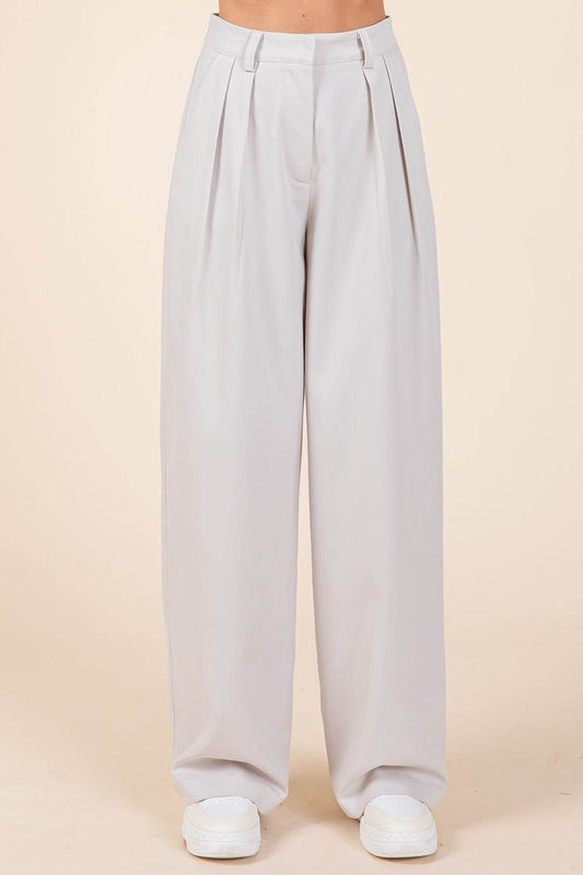 Mittoshop Pintuck Detail High Rise Pants - Shop Style & More | Fresh Looks, Everyday Deals & Free Shipping