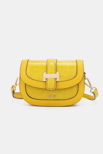 Nicole Lee USA Croc Embossed Crossbody Bag Yellow One Size Bags