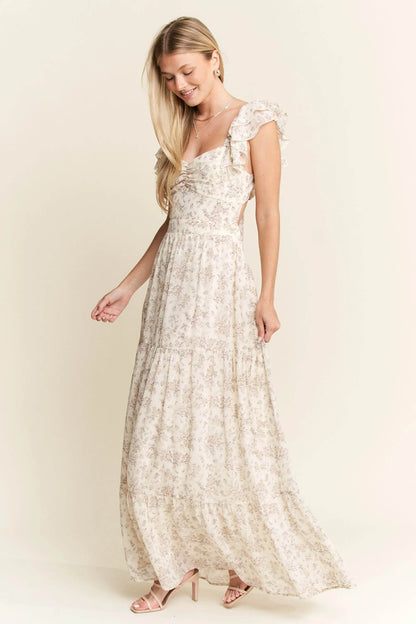 Jade By Jane Full Size Ruffle Sleeve Tiered Maxi Dress Plus Size - Shop Style & More | Fresh Looks, Everyday Deals & Free Shipping