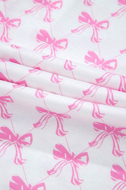 Pink Short Sleeve and Ruffled Shorts Pajama Set - Shop Style & More | Fresh Looks, Everyday Deals & Free Shipping