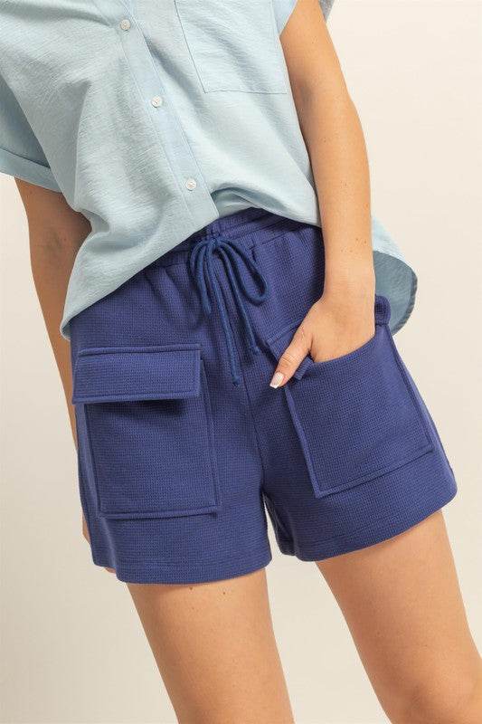 HYFVE Drawstring Waffle Knit Front Pocket Shorts - Shop Style & More | Fresh Looks, Everyday Deals & Free Shipping