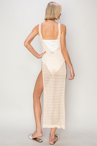 HYFVE Crochet Backless Cover Up Dress Cover-Ups