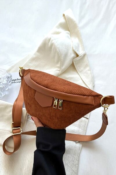 Zenana Corduroy Crossbody Bag with Removable Strap Bags