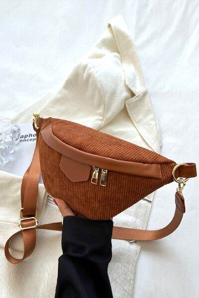 Zenana Corduroy Crossbody Bag with Removable Strap - Shop Style & More | Fresh Looks, Everyday Deals & Free Shipping