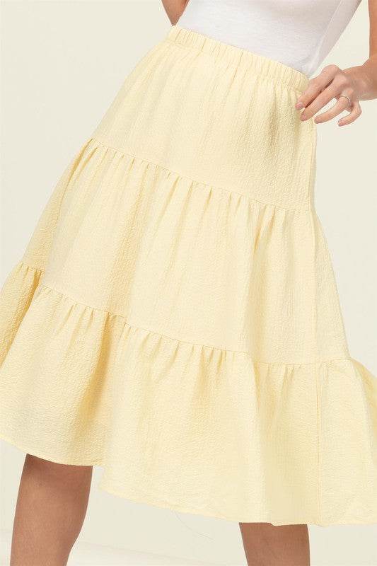 Call It a Day Tiered Midi Skirt - Shop Style & More | Fresh Looks, Everyday Deals & Free Shipping