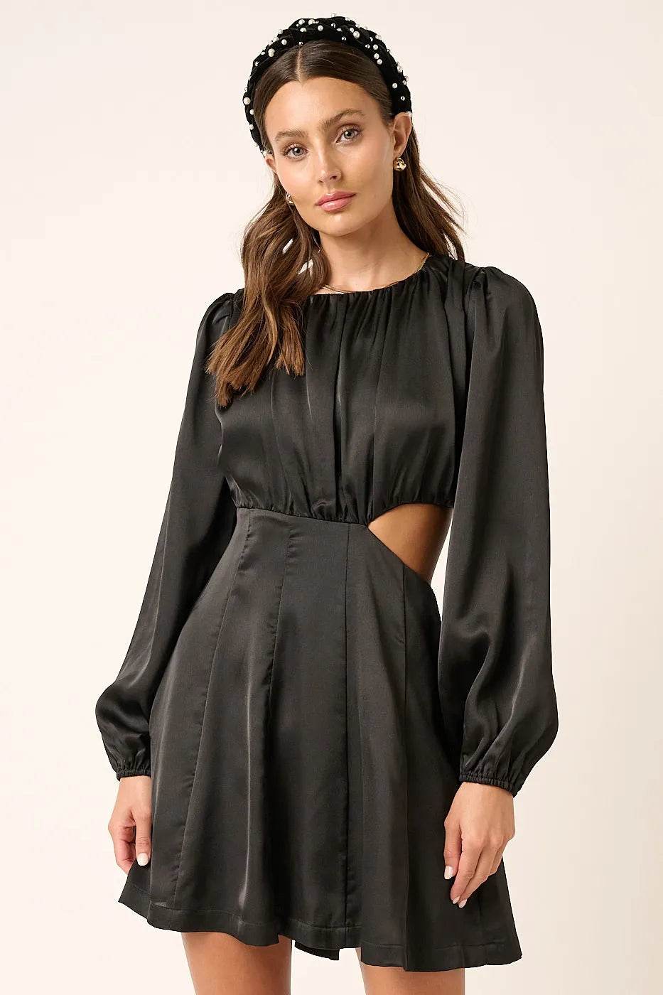 Mittoshop Satin Side Cutout Detail Mini Dress - Shop Style & More | Fresh Looks, Everyday Deals & Free Shipping