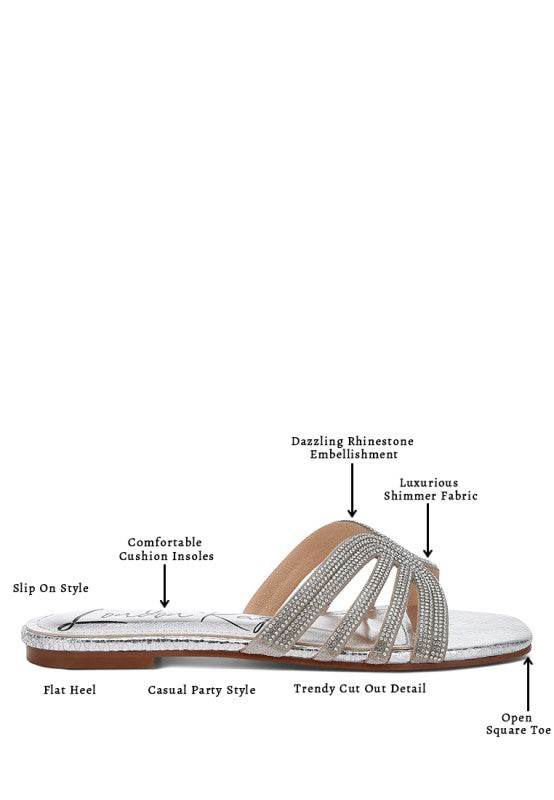 Dindy Rhinestone Cut Out Flats - Shop Style & More | Fresh Looks, Everyday Deals & Free Shipping