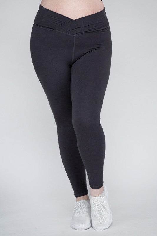 Plus Size V Waist Full Length Leggings - Shop Style & More | Fresh Looks, Everyday Deals & Free Shipping