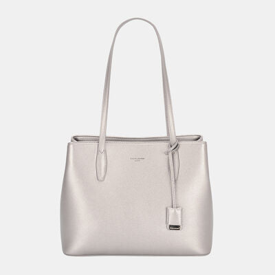 David Jones PU Leather Handbag D.Silver One Size Bags