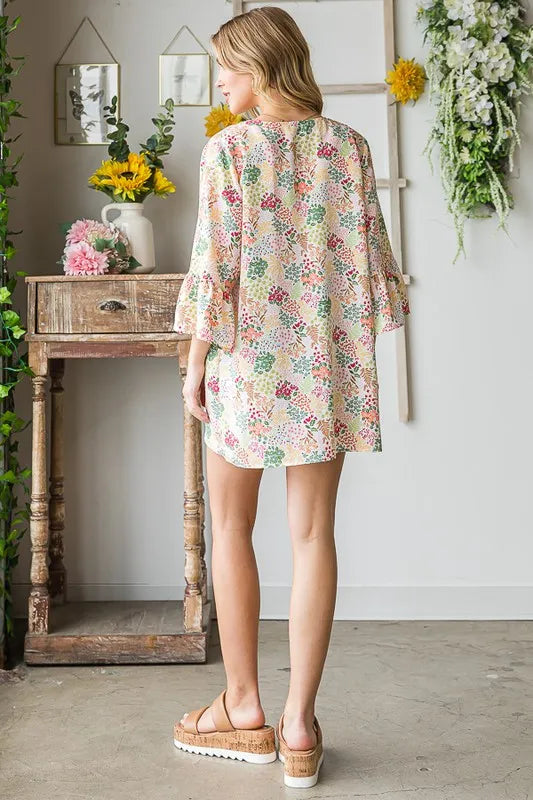 Heimish Full Size Multi Color Floral Open Cardigan Plus Size Women's Outerwear