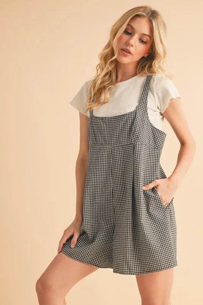Aemi+Co Plaid Square Neck Romper - Shop Style & More | Fresh Looks, Everyday Deals & Free Shipping