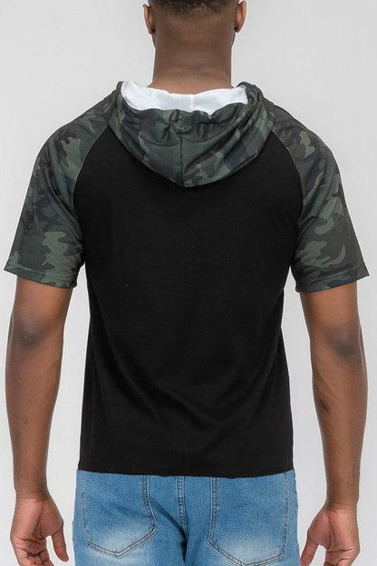 SHORT SLEEV CAMO COLOR BLOCK - Shop Style & More | Fresh Looks, Everyday Deals & Free Shipping