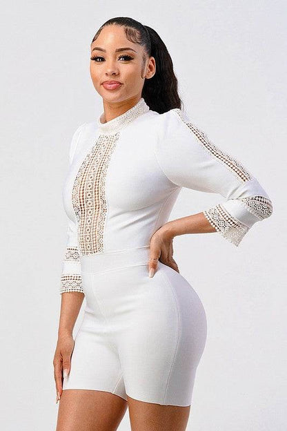 MORE THAN ENOUGH LACE BANDAGE ROMPER - Shop Style & More | Fresh Looks, Everyday Deals & Free Shipping
