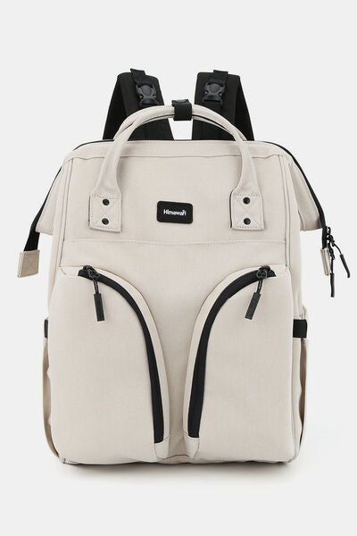 Himawari Waterproof Backpack Bag with Multilayer Pockets Ivory One Size Bags