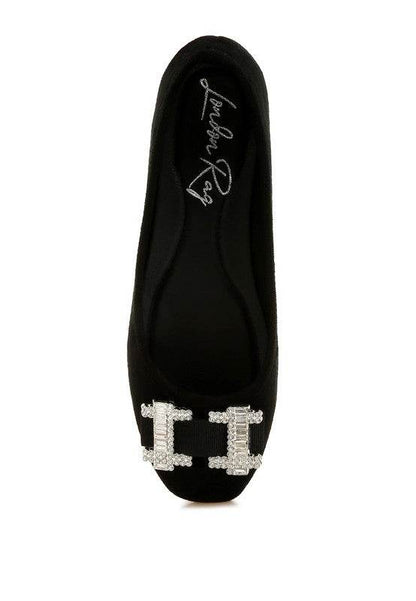 Prajik Rhinestone Buckle Detail Ballerinas - Shop Style & More | Fresh Looks, Everyday Deals & Free Shipping