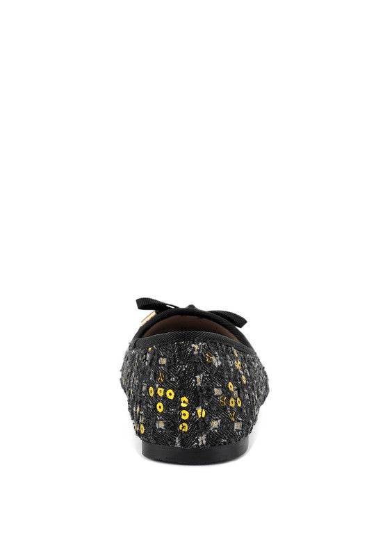 Florent Sequin Flat Bow Ballerinas - Shop Style & More | Fresh Looks, Everyday Deals & Free Shipping