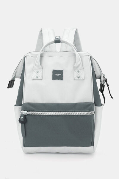 Himawari Water Resistant Canvas Backpack Bag with Side Pockets Dk Grey Grey One Size Bags