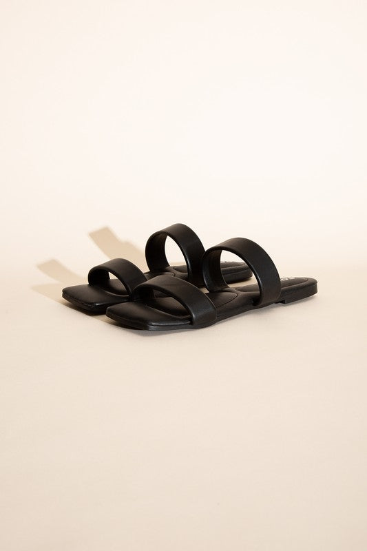 RAMSEY-S Double Strap Slides Sandals