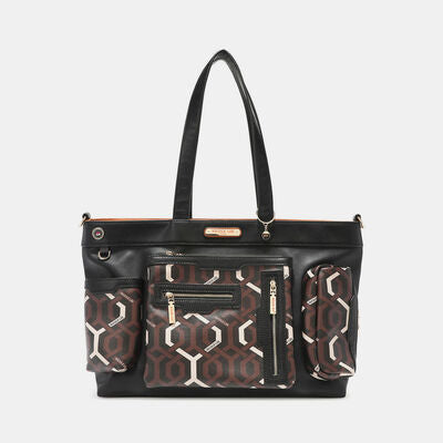 Nicole Lee USA Geometric Pattern Large Handbag Bags