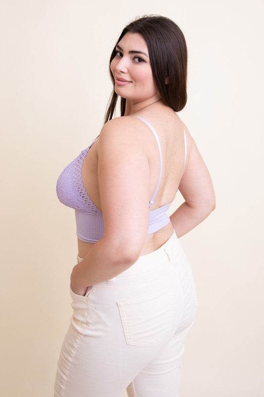 Plus Size Waistband Loop Lace Brami - Shop Style & More | Fresh Looks, Everyday Deals & Free Shipping