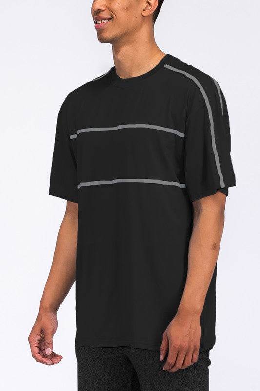 ROUND NECK TAPE STRIPE TSHIRT - Shop Style & More | Fresh Looks, Everyday Deals & Free Shipping