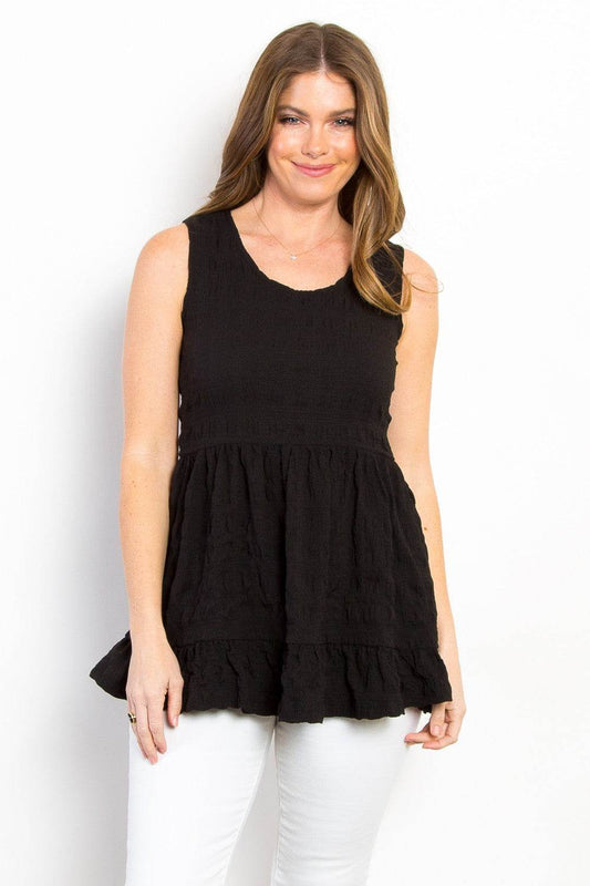 Be Stage Ruffled Sleeveless Babydoll Top - Shop Style & More | Fresh Looks, Everyday Deals & Free Shipping