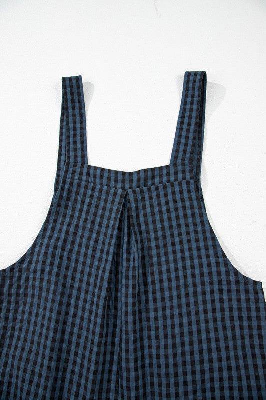 Plaid Print Buttoned Pocketed High Waist Jumpsuits - Shop Style & More | Fresh Looks, Everyday Deals & Free Shipping