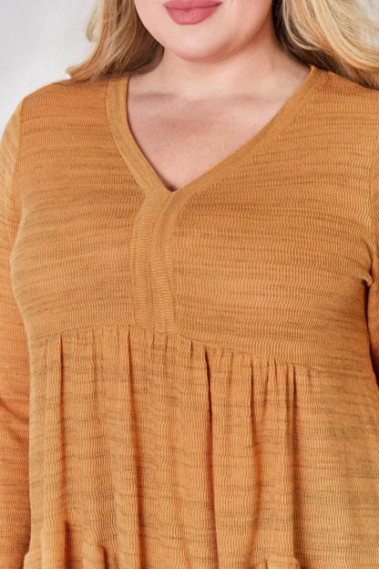 Hailey & Co Full Size V-Neck Flounce Sleeve Blouse - Shop Style & More | Fresh Looks, Everyday Deals & Free Shipping
