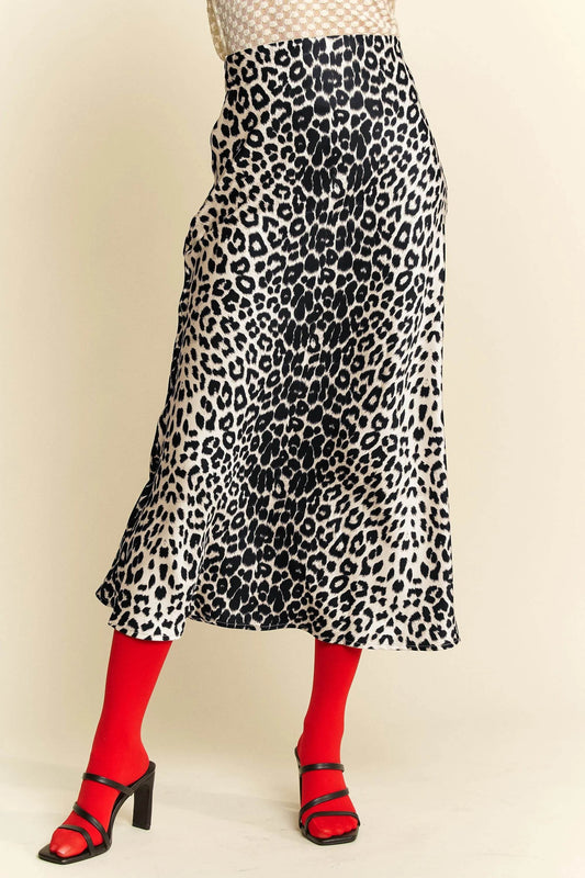 Davi & Dani Leopard Animal Print Long Length Skirt - Shop Style & More | Fresh Looks, Everyday Deals & Free Shipping