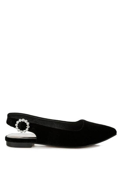 Dolan Velvet Slingback Flat Sandals - Shop Style & More | Fresh Looks, Everyday Deals & Free Shipping