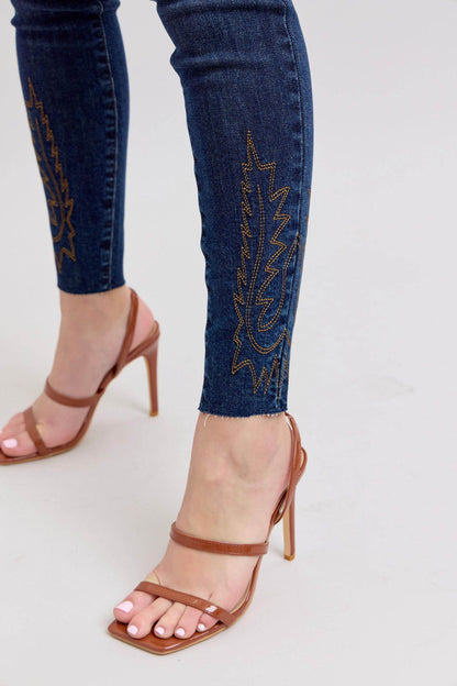 Judy Blue Full Size Embroidered High Rise Skinny Jeans Plus Size - Shop Style & More | Fresh Looks, Everyday Deals & Free Shipping