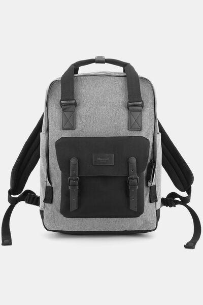 Himawari Waterproof Canvas Backpack Bag with Handles Grey Black One Size Bags