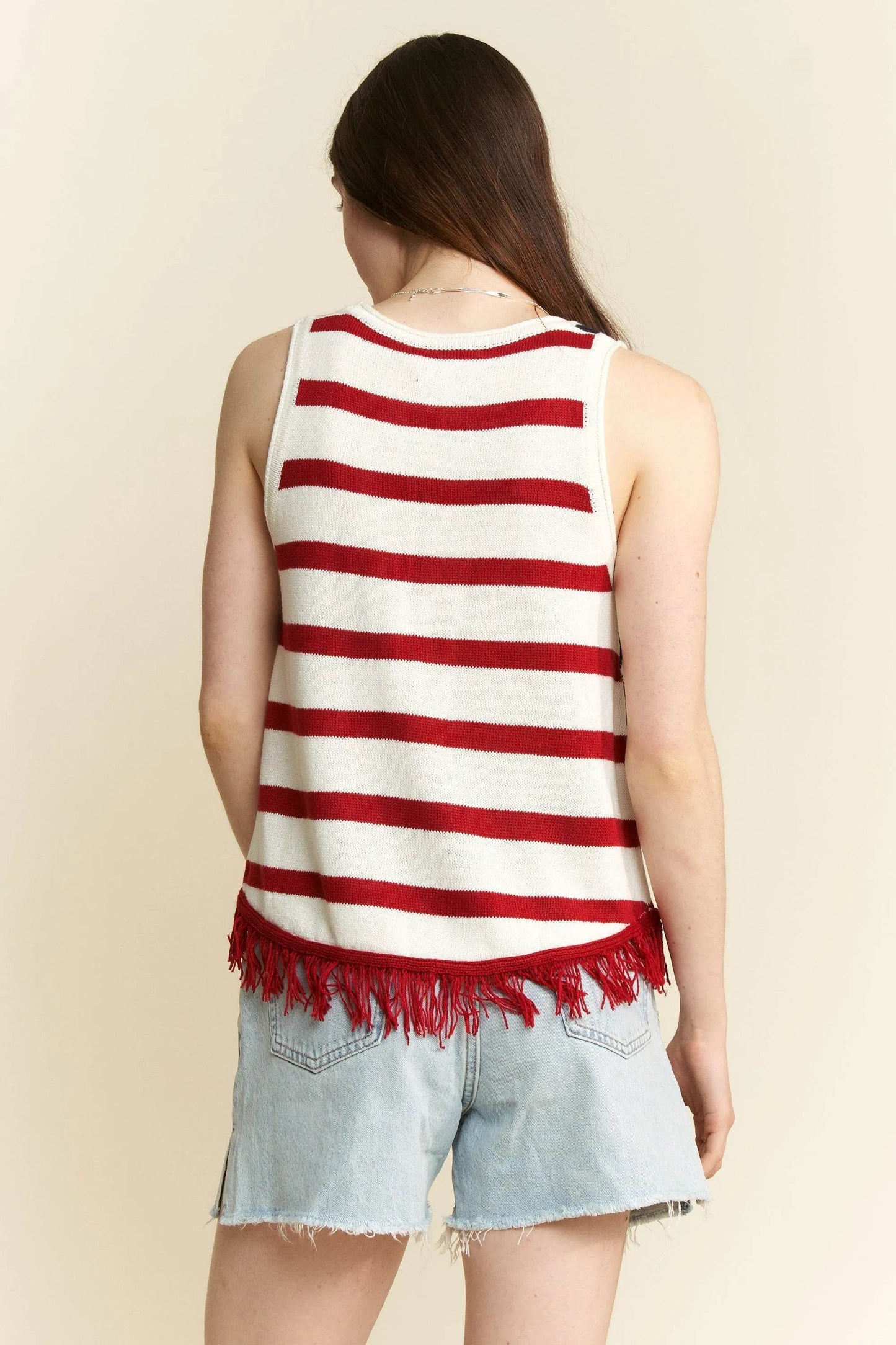 Jade By Jane Full Size American Flag Fringe Tank Top Plus Size - Shop Style & More | Fresh Looks, Everyday Deals & Free Shipping