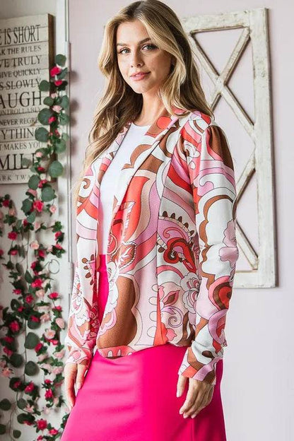 Heimish Full Size Shawl Floral Open Blazers Plus Size - Shop Style & More | Fresh Looks, Everyday Deals & Free Shipping