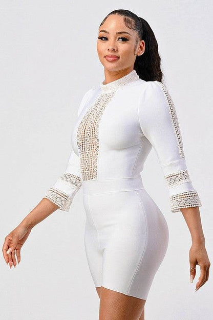 MORE THAN ENOUGH LACE BANDAGE ROMPER - Shop Style & More | Fresh Looks, Everyday Deals & Free Shipping