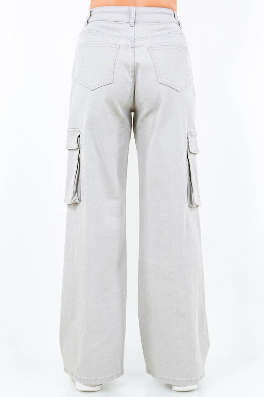 American Bazi Full Size Drawstring Wide Leg Cargo Pants Plus Size - Shop Style & More | Fresh Looks, Everyday Deals & Free Shipping