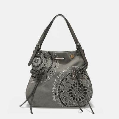 Nicole Lee USA Side Braided Tassel Inlaid Rhinestone Embroidery Hobo Bag - Shop Style & More | Fresh Looks, Everyday Deals & Free Shipping