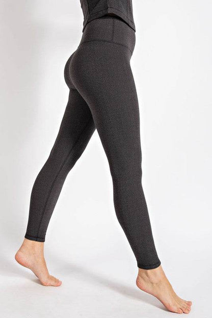 Rib Brushed Hi Waist Full Yoga Pants - Shop Style & More | Fresh Looks, Everyday Deals & Free Shipping
