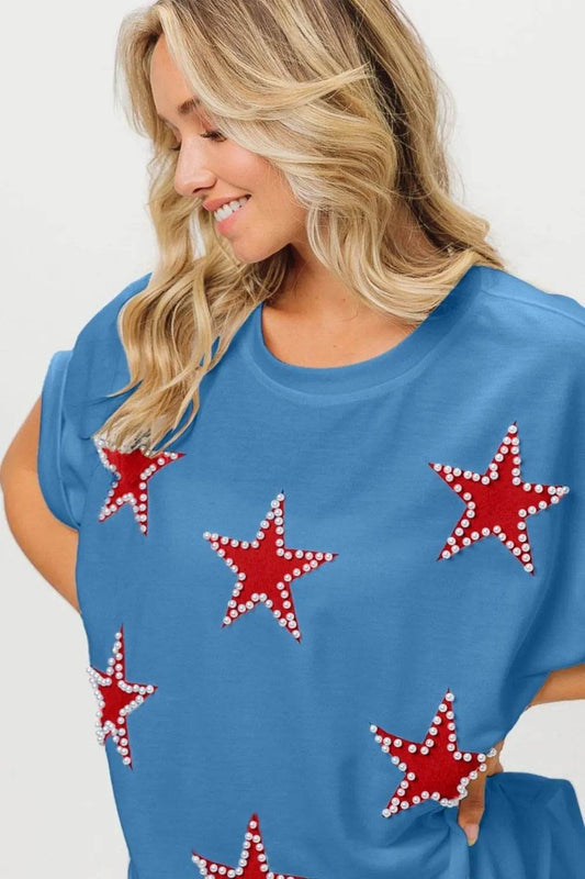 BiBi Fourth Of July Terry T-Shirt - Shop Style & More | Fresh Looks, Everyday Deals & Free Shipping