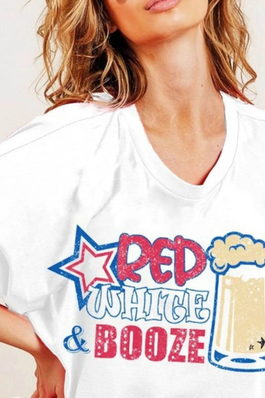 BiBi Red White and Booze Graphic Jersey Top - Shop Style & More | Fresh Looks, Everyday Deals & Free Shipping