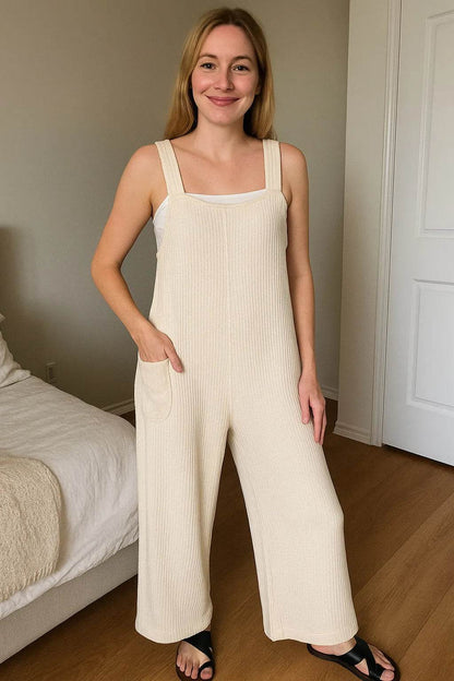 Zenana Knit Waffle Wide Leg Overalls - Shop Style & More | Fresh Looks, Everyday Deals & Free Shipping