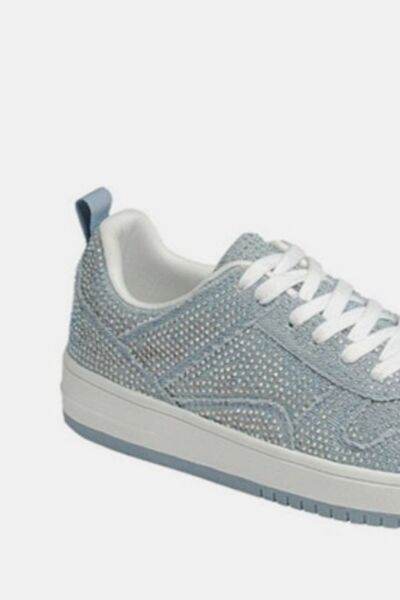 Forever Link Rhinestone Platform Flat Sneakers - Shop Style & More | Fresh Looks, Everyday Deals & Free Shipping