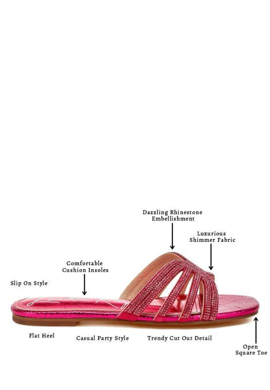 Dindy Rhinestone Cut Out Flats - Shop Style & More | Fresh Looks, Everyday Deals & Free Shipping