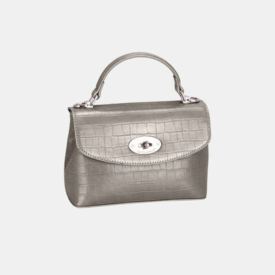 David Jones Texture PU Leather Handbag D.Silver One Size Bags