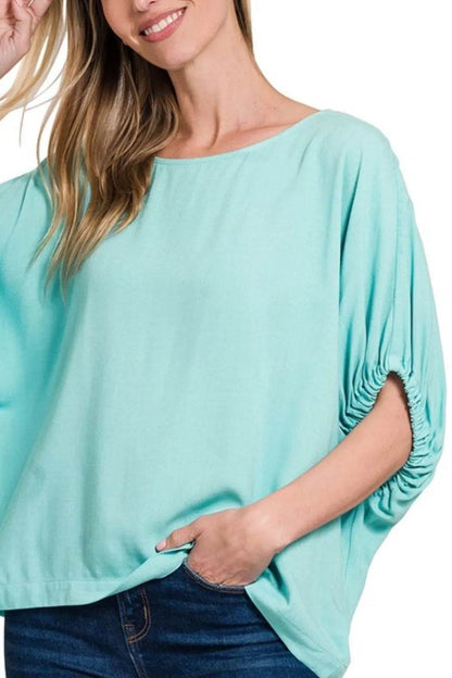 Zenana Woven Oversized Boxy Top - Shop Style & More | Fresh Looks, Everyday Deals & Free Shipping